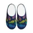 thumbnail image 1 of Yiaed Retro Bright Pineapple Print Slippers Fuzzy Warm Cozy Slippers Non Slip House Slippers For Indoor Outdoor Slippers House Slippers-46/47, 1 of 7