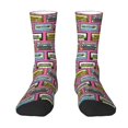 thumbnail image 1 of Yiaed Retro Cassette Print Great elasticity Crew Socks Sports socks for Men and Women, 1 of 5