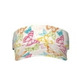 thumbnail image 1 of Yiaed Retro Colorful Butterfly Print Sport Sun Visor Hats Adjustable Empty Top Baseball Cap Cotton Ball Caps for Women and Men, 1 of 5