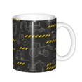 thumbnail image 1 of Yiaed Retro Excavator Print Ceramics Coffee,Large Handle Design,Extra Large Tea and Coffee Cup for Office and Home Mugs, 1 of 6