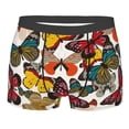 thumbnail image 1 of Yiaed Retro Floral Butterfly Print Men's Soft Cotton Boxer Shorts Breathable Boxers Underwear Moisture-Wicking Underwear Stretch Boxer Briefs for Man-Medium, 1 of 5
