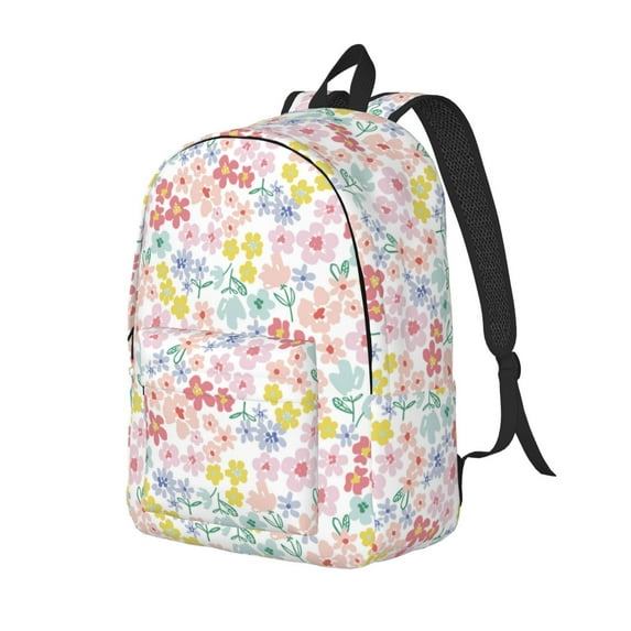 Yiaed Retro Floral Print Print Laptop Backpack Travel Canvas Backpack Vintage Aesthetic Backpack for School Knapsack Backpack Backpack for School-