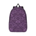 thumbnail image 1 of Yiaed Retro Florals Purple Print Backpack, Premium Laptop Backpack, Travel Backpack for Women, Lightweight Backpacks, Comfortable Back Pack-Small, 1 of 7