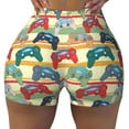 thumbnail image 1 of Yiaed Retro With Joysticks Print Women's Athletic Shorts Running Shorts Sporty Short High Waisted Elastic Workout Shorts for Yoga Gym Running & Sports -X-Large, 1 of 8