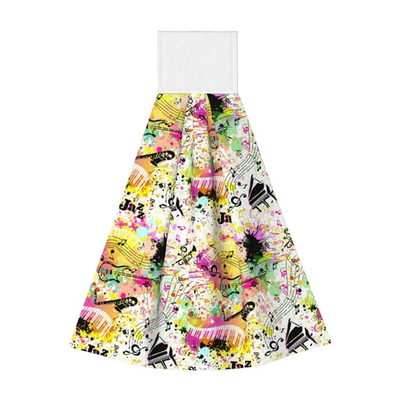 Yiaed Retro Musical Print Coral Velvet Wipes Absorbent Wipes Cleaning Cloths Household Table and Dish Wiping Cloths