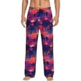 thumbnail image 1 of Yiaed Retro Palms Print Men's Lounge Pants, Loose PJ Bottoms, Long Pajama Pants for Men-XX-Large, 1 of 5