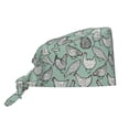 thumbnail image 1 of Yiaed Retro Rooster4 Print Turban Hat for Women Men Comfortable Adjustable Cleaning Working Cap with Sweatband, 1 of 4