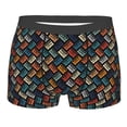 thumbnail image 1 of Yiaed Retro Tape Print Men's Soft Cotton Boxer Shorts Breathable Boxers Underwear Moisture-Wicking Underwear Stretch Boxer Briefs for Man-Large, 1 of 5