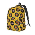 thumbnail image 1 of Yiaed Retro Vinyl Records Print Print Laptop Backpack Travel Canvas Backpack Vintage Aesthetic Backpack for School Knapsack Backpack Backpack for School-Small, 1 of 5