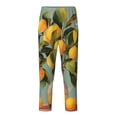 thumbnail image 1 of Yiaed Retro Warm Lemon Flower Print Teenagers' Lounge Pants, Loose PJ Bottoms, Long Pajama Pants for Men-Large, 1 of 6