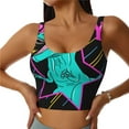 thumbnail image 1 of Yiaed Rex Dinosaur With Sunglasses Print Ladies Waistcoat Women Sports Vest Vest Sports Women Sports Top Yoga Vest for women-Medium, 1 of 8