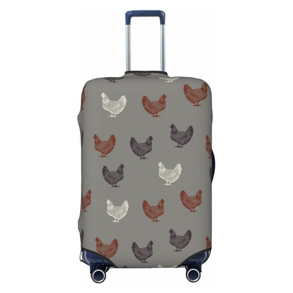 Yiaed Rooster Print Travel Luggage Cover Suitcase Protector Fits 18-32 Inch Luggage Wheel Covers Patterned Elastic Luggage Anti-scratch(No luggage)-Large