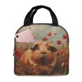 thumbnail image 1 of Yiaed Rose Cute Guinea Pig Print Insulated Lunch Bag Reusable Cute Tote Lunch Box, Leakproof Cooler Lunch Bags for Work Office Travel School Picnic, 1 of 5
