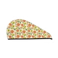 thumbnail image 1 of Yiaed Rose Daisy Print Hair Cap with Button,Coral Fleece Hair Towel Wrap for Women Wet Hair,Quick Dry Turban for Wet Hair Long Thick Hair, 1 of 5