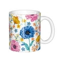 thumbnail image 1 of Yiaed Rose Flowers Print Ceramics Coffee,Large Handle Design,Extra Large Tea and Coffee Cup for Office and Home Mugs, 1 of 6