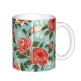thumbnail image 1 of Yiaed Rose Flowers Print Ceramics Coffee,Large Handle Design,Extra Large Tea and Coffee Cup for Office and Home Mugs, 1 of 6