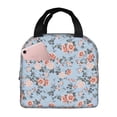 thumbnail image 1 of Yiaed Rose Flowers Print Insulated Lunch Bag Reusable Cute Tote Lunch Box, Leakproof Cooler Lunch Bags for Work Office Travel School Picnic, 1 of 5