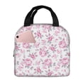 thumbnail image 1 of Yiaed Rose Flowers Print Insulated Lunch Bag Reusable Cute Tote Lunch Box, Leakproof Cooler Lunch Bags for Work Office Travel School Picnic, 1 of 5