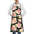 thumbnail image 1 of Yiaed Rose Flowers Print Kitchen Apron with Hand Wipe Pockets,Big Pocket,Aprons for Women with Pockets, Waterproof for Cooking Baking, 1 of 7