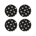 thumbnail image 1 of Yiaed Rose Flowers Print Leather Coasters for Drinks - Cup Coasters Coffee Table Kitchen Table Bar, Home & Office Gifts Handmade Drink Coasters-Round Shape, 1 of 6