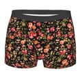 thumbnail image 1 of Yiaed Rose Flowers Print Men's Soft Cotton Boxer Shorts Breathable Boxers Underwear Moisture-Wicking Underwear Stretch Boxer Briefs for Man-Large, 1 of 5