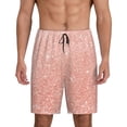 thumbnail image 1 of Yiaed Rose Gold Glitter for Men's Soft Sleep Pajama Short Lounging Pajama Shorts-Medium, 1 of 8