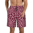 thumbnail image 1 of Yiaed Rose Leopard Print Print Men's Swim Trunks with Lining Quick Dry Sports Shorts Beach Shorts Boardshorts-Large, 1 of 5