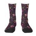 thumbnail image 1 of Yiaed Rose Mix Leopard 2 Print Great elasticity Crew Socks Sports socks for Men and Women, 1 of 1