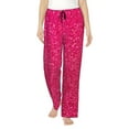 thumbnail image 1 of Yiaed Rose Red Glitter Print Womens Lounge Pants, Loose PJ Bottoms, Long Pajama Pants for Women-Medium, 1 of 6