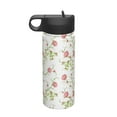 thumbnail image 1 of Yiaed Roses Flowers Print Water Bottle with Straw Lid, Stainless Steel Double Wall Insulated Water Bottle | Leak-Proof and Spill-Proof Water Bottle, 1 of 8