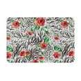 thumbnail image 1 of Yiaed Roses Mixed Zebra 1 Print Flannel Doormat Mat Outdoor Indoor Door Mats, Non Slip Durable Entrance Rugs for Outside Entry, Porch, Resist Dirt, 16"x24", 1 of 1