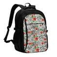 thumbnail image 1 of Yiaed Roses Mixed Zebra 1 Print Laptop Backpack,Business Travel Durable Laptops Backpack with USB Charging Port,Water Resistant College Computer Bag, 1 of 5