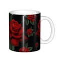 thumbnail image 1 of Yiaed Roses Print Ceramics Coffee,Large Handle Design,Extra Large Tea and Coffee Cup for Office and Home Mugs, 1 of 6