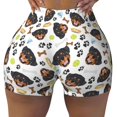 thumbnail image 1 of Yiaed Rottweiler Print Women's Athletic Shorts Running Shorts Sporty Short High Waisted Elastic Workout Shorts for Yoga Gym Running & Sports -XX-Large, 1 of 6