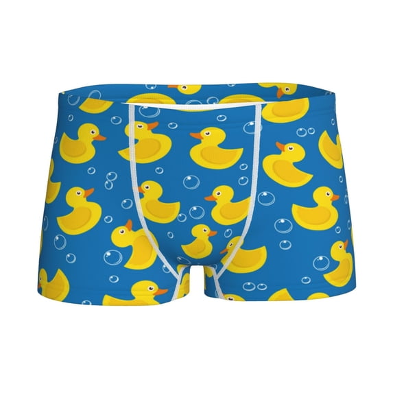 Yiaed Rubber Duck Print Boys' Boxer Briefs Cotton Casual Stretch Comfort Boys Boxers - Kids Boxer Briefs Underwear for Boys (6-18)-XX-Small