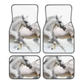 thumbnail image 1 of Yiaed Running White Horses Print Carpet Floor Mats for Cars, Auto Accessories Front & Rear Car Floor Mats Car Floor Foot Mat Sets of 4 Pieces, 1 of 7