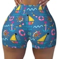 thumbnail image 1 of Yiaed Sailboat With Sailing Print Women's Athletic Shorts Running Shorts Sporty Short High Waisted Elastic Workout Shorts for Yoga Gym Running & Sports -Medium, 1 of 7