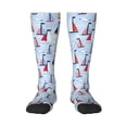 thumbnail image 1 of Yiaed Sailboats And Seagulls Print Great elasticity Adult Stockings Sports socks for Men and Women, 1 of 6