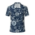 thumbnail image 1 of Yiaed Sailing Cruises NauticalPrint Men's Short Sleeve Polo Shirt,Golf Polo for Men Three-Button Golf Shirt Athletic Casual Collared T-Shirt- XX-Large, 1 of 7