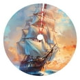 thumbnail image 1 of Yiaed Sailing Ship Ocean Sunset Print Christmas Tree Skirt , Tree SkirtsTree Mat for Christmas Winter Holiday Indoor Decorations-48", 1 of 7