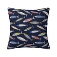 thumbnail image 1 of Yiaed Sardine Print Pillow Covers Super Soft Decorative Square Throw Pillow Covers Case Cushion Covers for Sofa Couch Bedroom Car Decor（No pillow core）-20"x20", 1 of 7