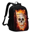 thumbnail image 1 of Yiaed Satanic Skull Print Laptop Backpack,Business Travel Durable Laptops Backpack with USB Charging Port,Water Resistant College Computer Bag, 1 of 5