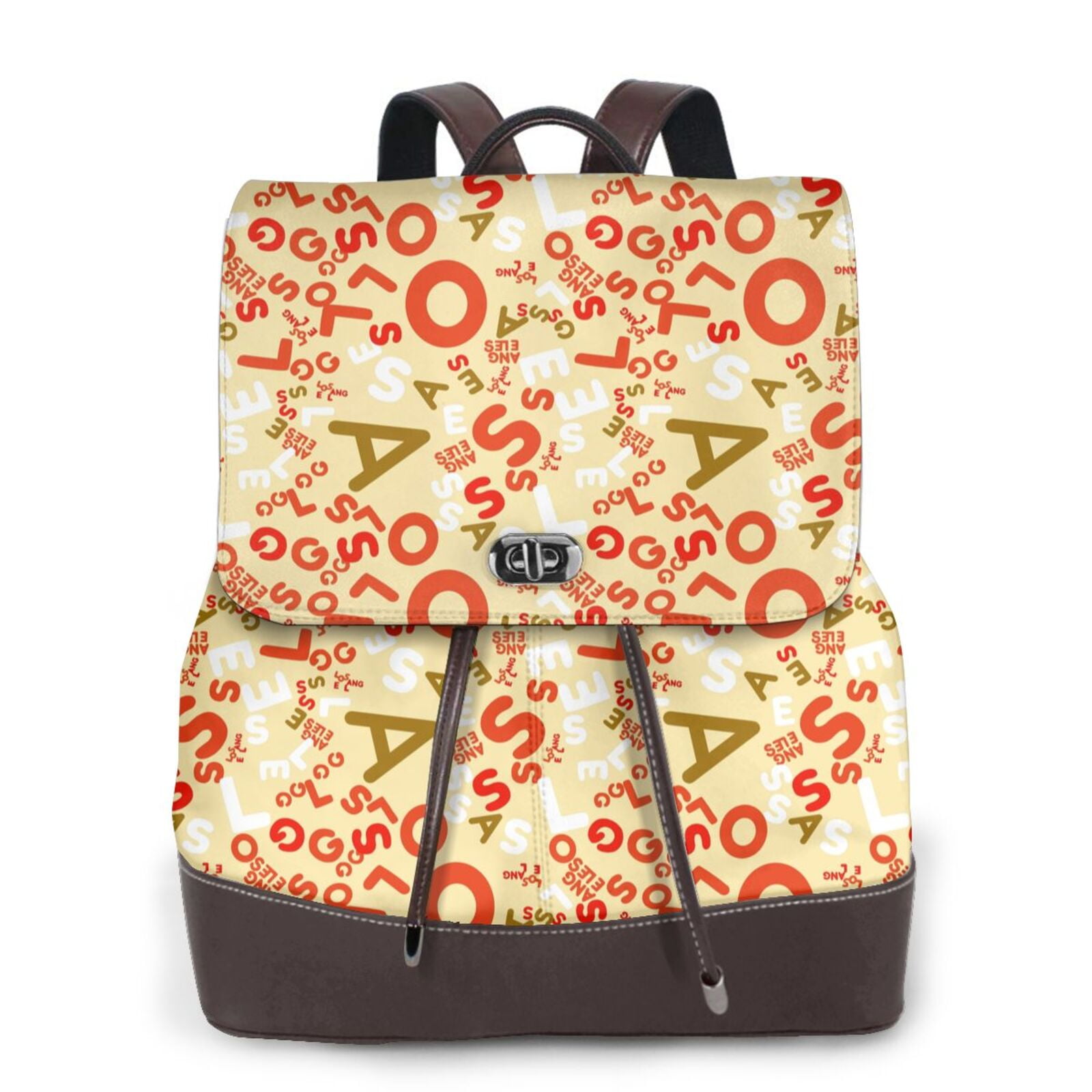 Yiaed Scandinavian Alphabet2 Print Laptop Backpack for Women Slim ...