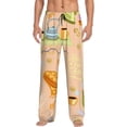 thumbnail image 1 of Yiaed Scandinavian Style Hygge Print Men's Lounge Pants, Loose PJ Bottoms, Long Pajama Pants for Men-Medium, 1 of 5