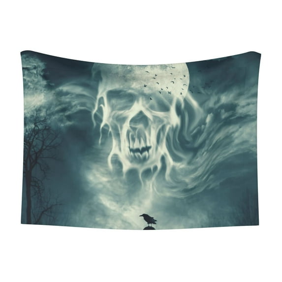 Yiaed Scary Moon And Clouds Print Dog Blankets-Cat Blanket Washable for Couch Protection,Puppy Blanket, Soft Plush Reversible Throw Furniture Protector-Large