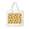 thumbnail image 1 of Yiaed Scottish Plaid Sunflower Print Fluffy Shoulder Bag Plush Bags Women Ladies Tote Bag Fluffy White Furry Purse Handbag for Autumn and Winter, 1 of 7
