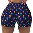 thumbnail image 1 of Yiaed Sea Jellyfish Print Women's Athletic Shorts Running Shorts Sporty Short High Waisted Elastic Workout Shorts for Yoga Gym Running & Sports -XX-Large, 1 of 8