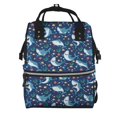 thumbnail image 1 of Yiaed Sea Sharks Print Multi-Function Travel Backpack Nappy Bags, Nursing Bag, Fashion Mummy, Roomy Waterproof for Baby Care, Stylish and Durable, 1 of 5