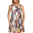 thumbnail image 1 of Yiaed Sea Shells Print Women's Sleeveless Dress, Loose Fit Summer Dress, Casual Sleeveless Dress for Women, 1 of 7