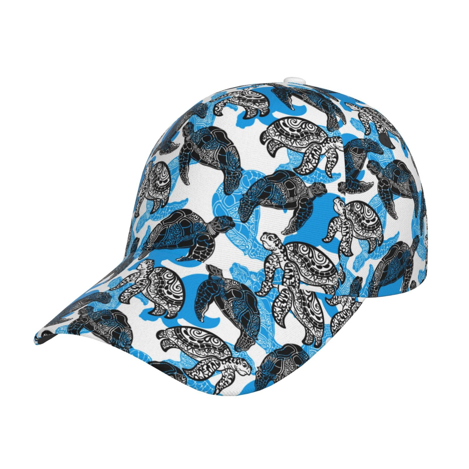 Sea Turtle Shell Pattern Cap Yiaed Sea Turtle Life Print Cap Adjustable Size for Running Workouts ...